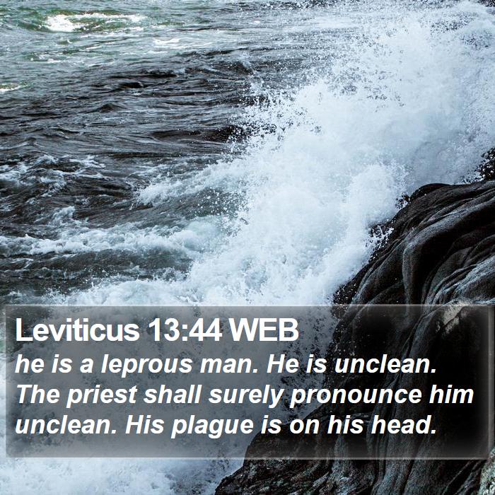 Leviticus 13:44 WEB Bible Study