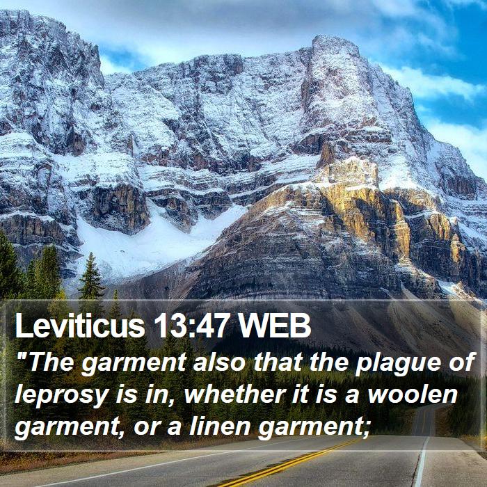 Leviticus 13:47 WEB Bible Study