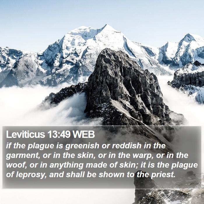 Leviticus 13:49 WEB Bible Study