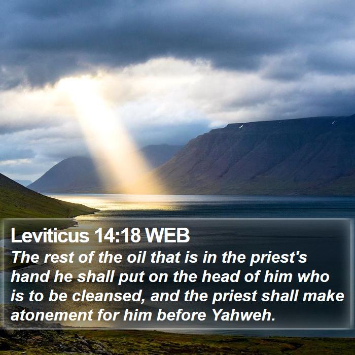 Leviticus 14:18 WEB Bible Study