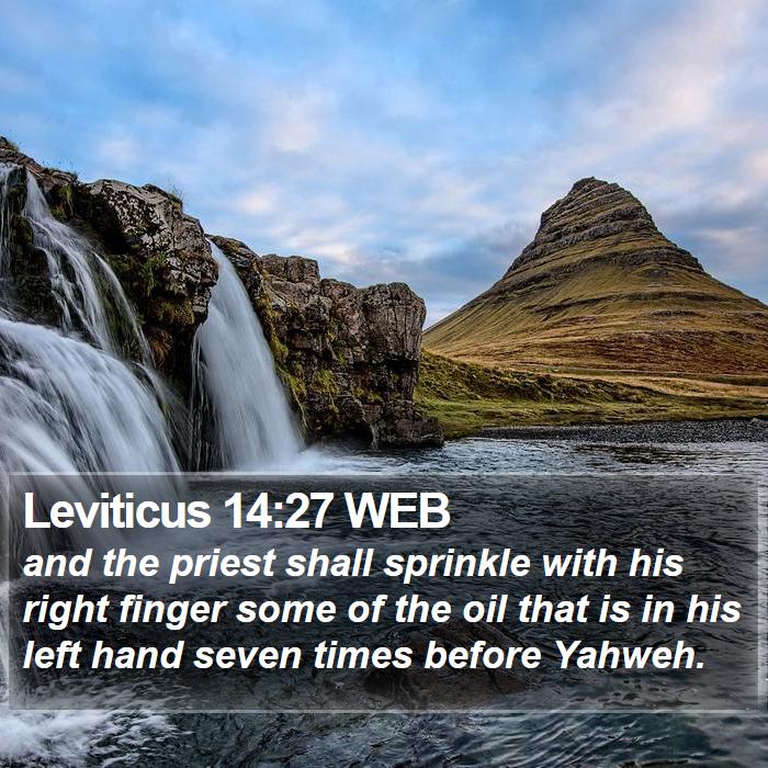 Leviticus 14:27 WEB Bible Study