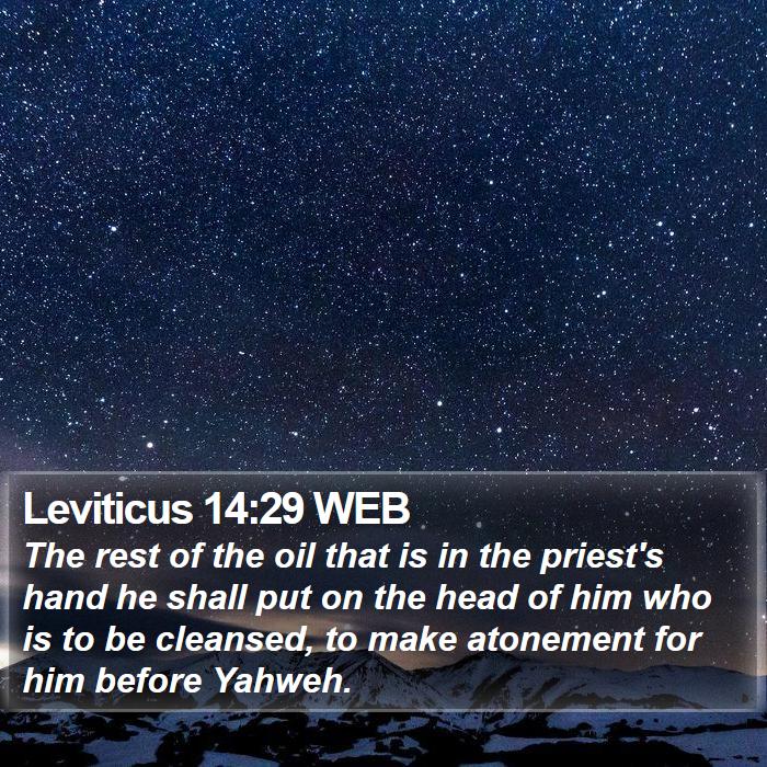 Leviticus 14:29 WEB Bible Study