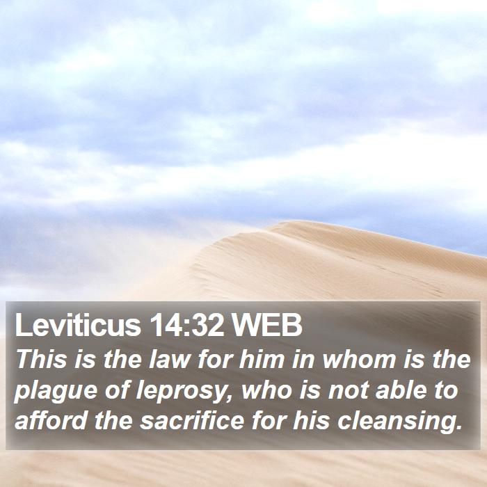 Leviticus 14:32 WEB Bible Study