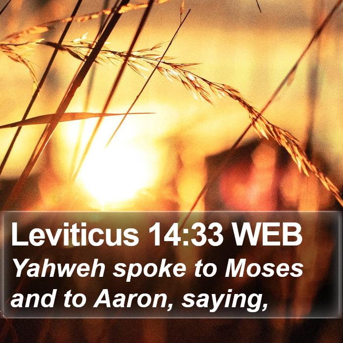 Leviticus 14:33 WEB Bible Study