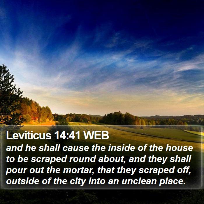 Leviticus 14:41 WEB Bible Study