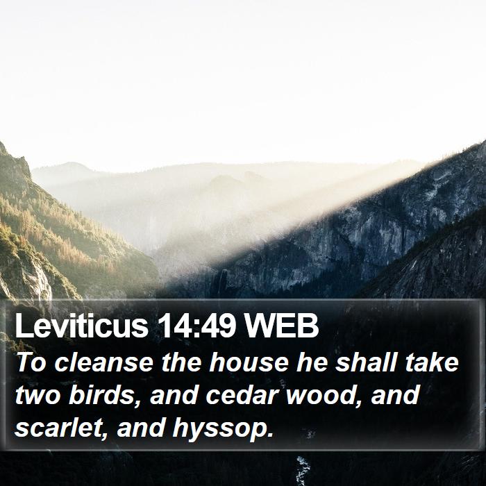 Leviticus 14:49 WEB Bible Study