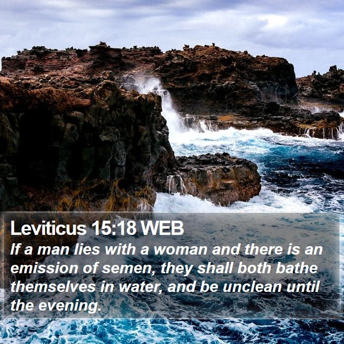 Leviticus 15:18 WEB Bible Study