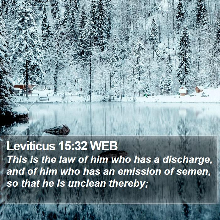 Leviticus 15:32 WEB Bible Study