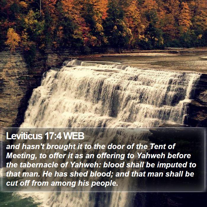 Leviticus 17:4 WEB Bible Study