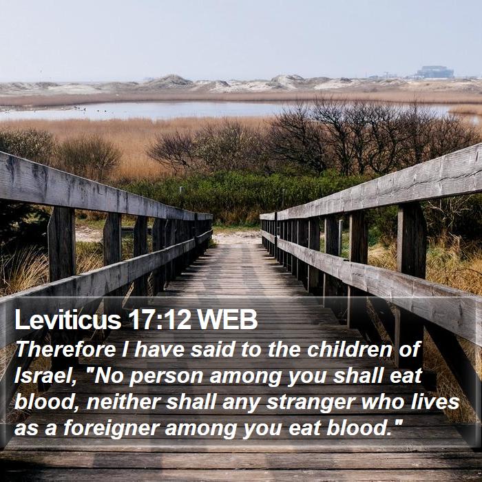 Leviticus 17:12 WEB Bible Study