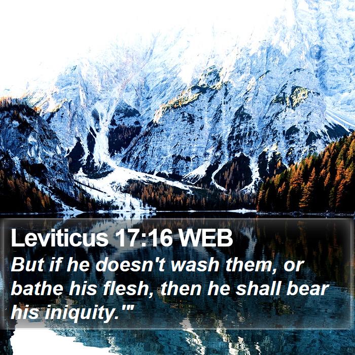 Leviticus 17:16 WEB Bible Study