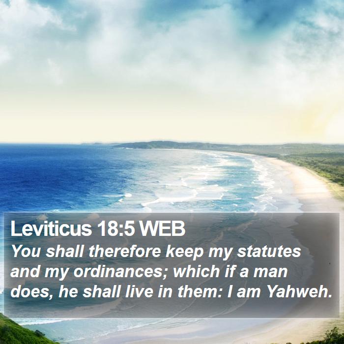 Leviticus 18:5 WEB Bible Study