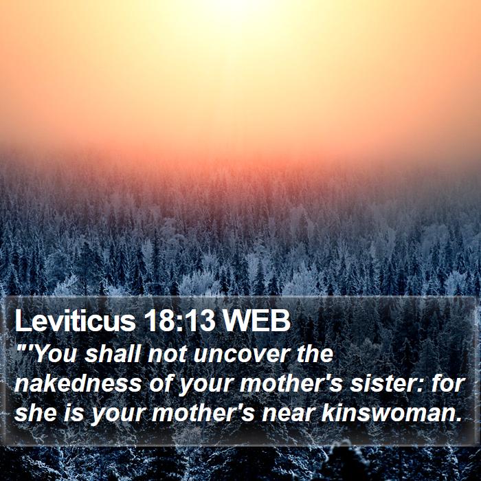 Leviticus 18:13 WEB Bible Study