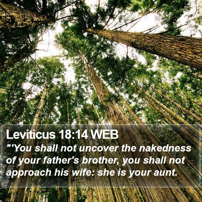 Leviticus 18:14 WEB Bible Study