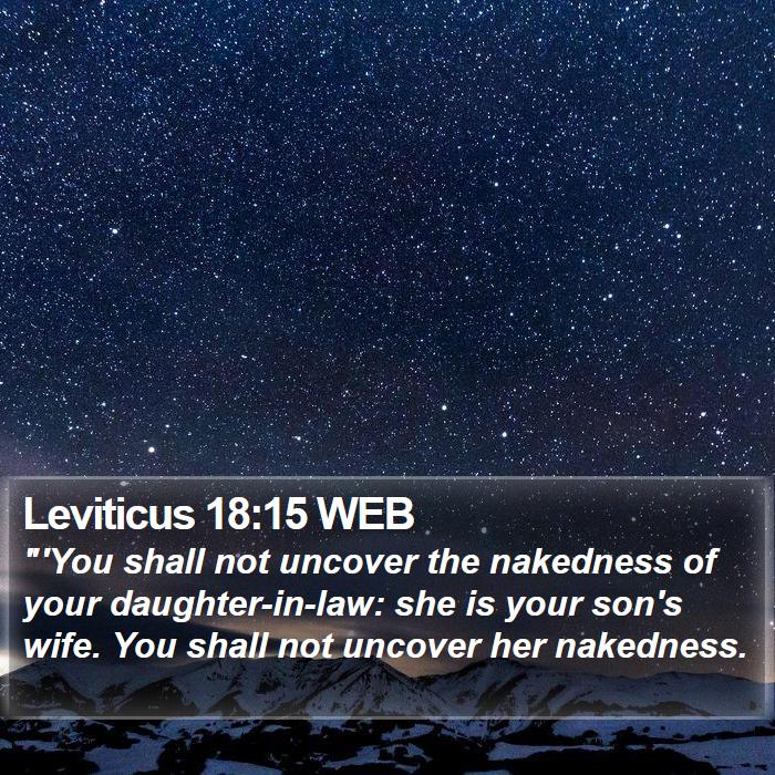 Leviticus 18:15 WEB Bible Study