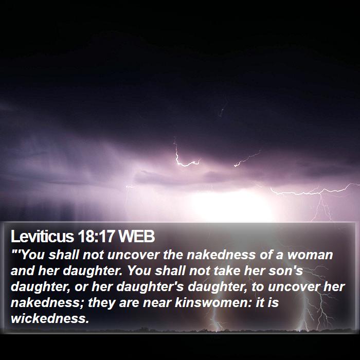 Leviticus 18:17 WEB Bible Study