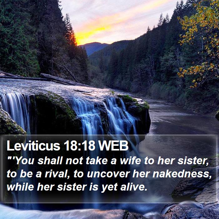 Leviticus 18:18 WEB Bible Study