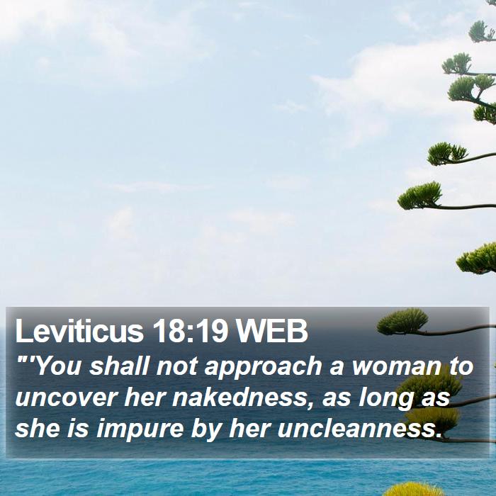 Leviticus 18:19 WEB Bible Study