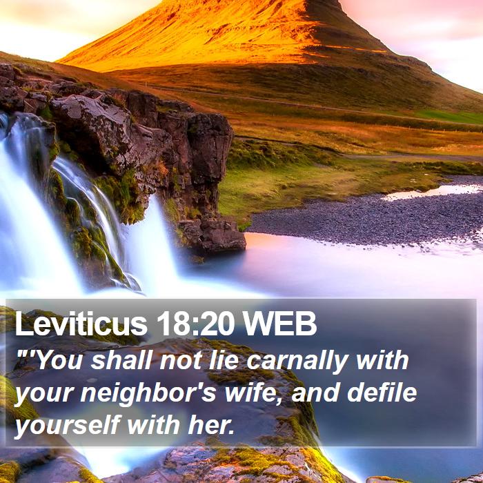 Leviticus 18:20 WEB Bible Study