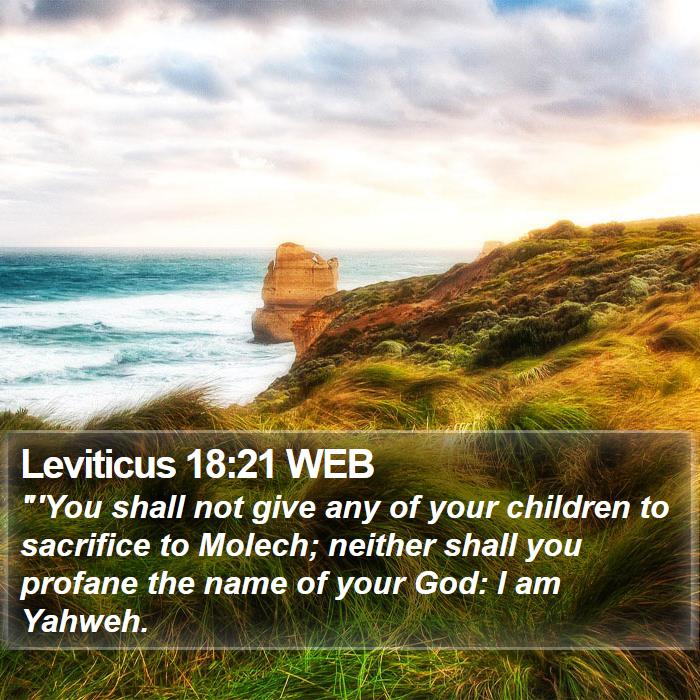 Leviticus 18:21 WEB Bible Study