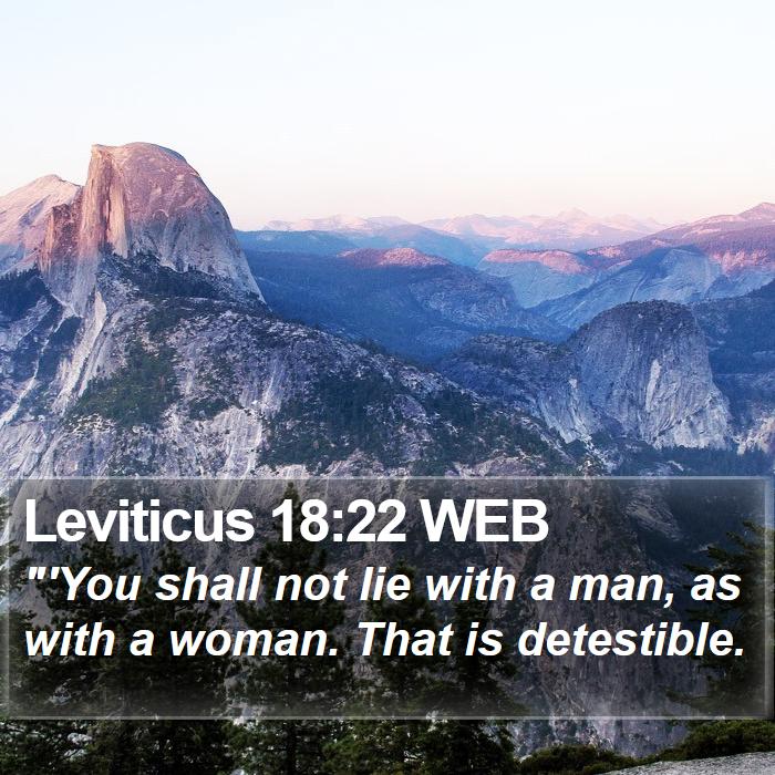 Leviticus 18:22 WEB Bible Study