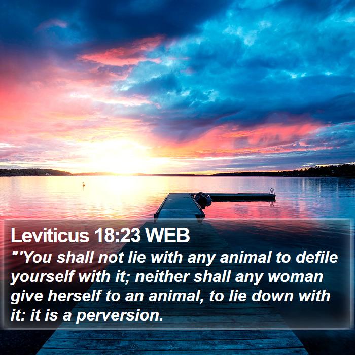 Leviticus 18:23 WEB Bible Study