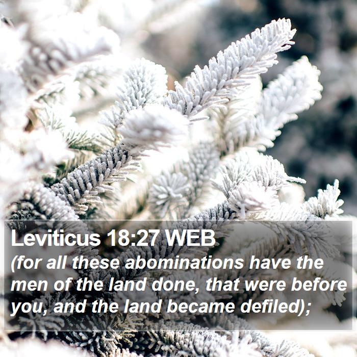 Leviticus 18:27 WEB Bible Study