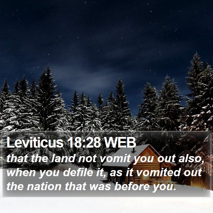 Leviticus 18:28 WEB Bible Study