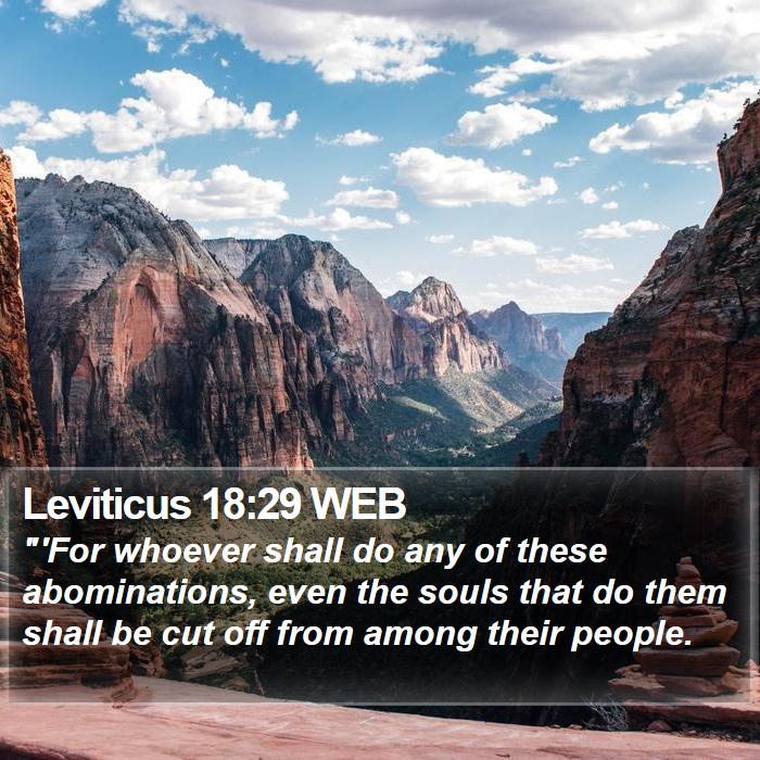 Leviticus 18:29 WEB Bible Study