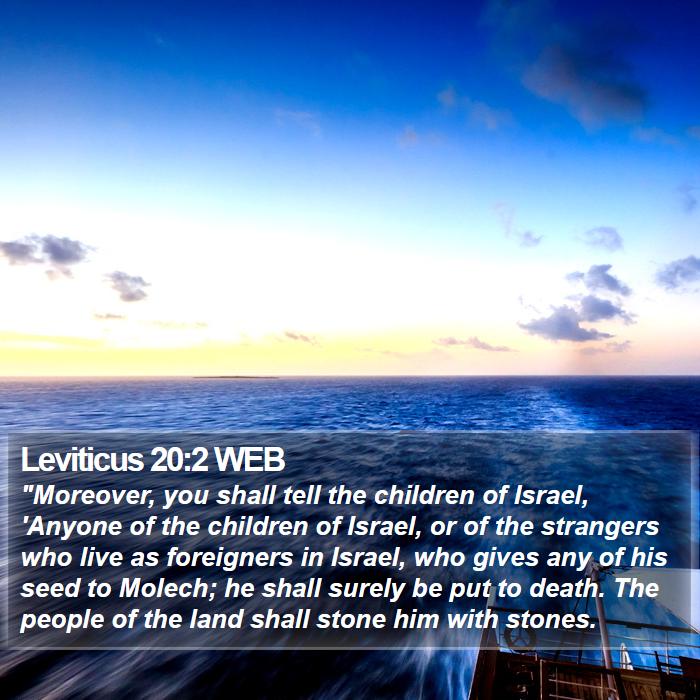 Leviticus 20:2 WEB Bible Study