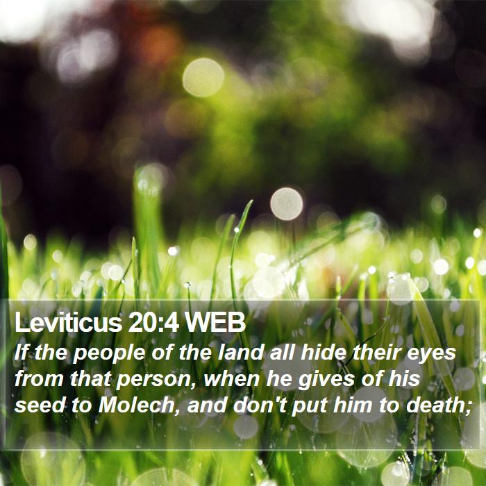 Leviticus 20:4 WEB Bible Study