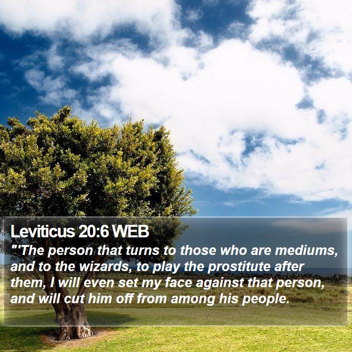 Leviticus 20:6 WEB Bible Study