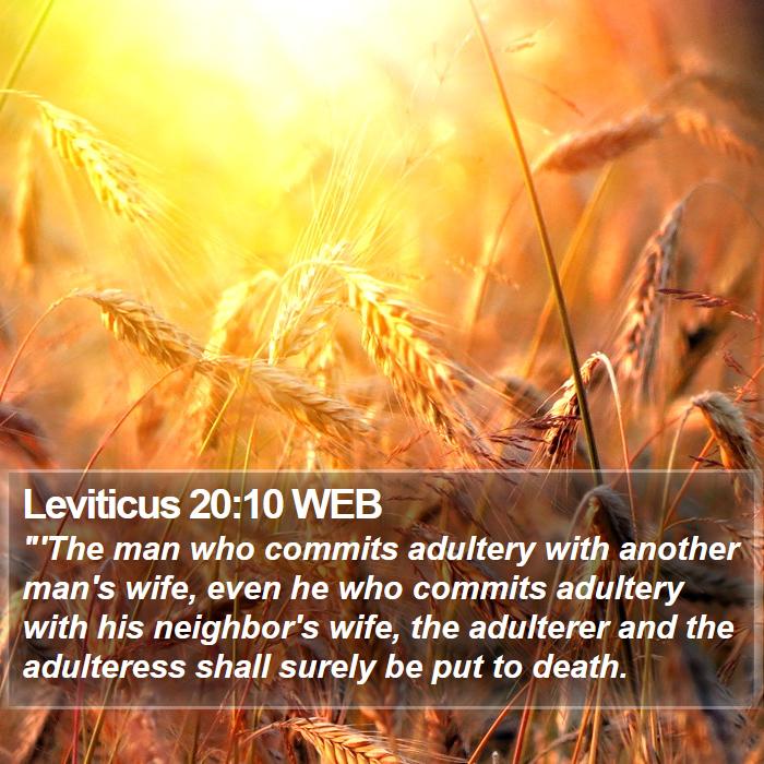 Leviticus 20:10 WEB Bible Study