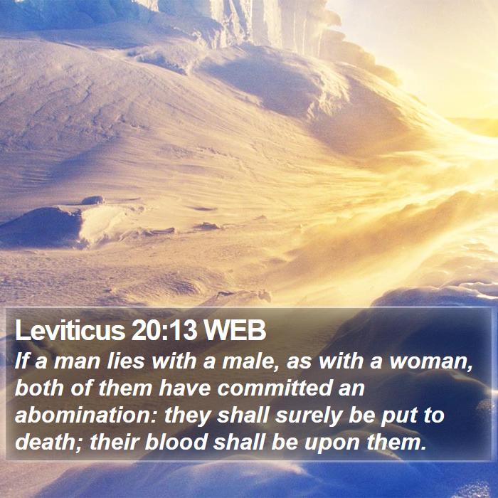 Leviticus 20:13 WEB Bible Study