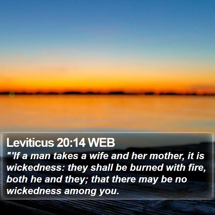 Leviticus 20:14 WEB Bible Study