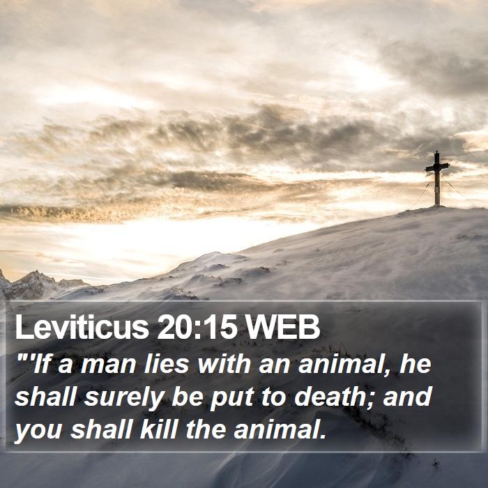 Leviticus 20:15 WEB Bible Study