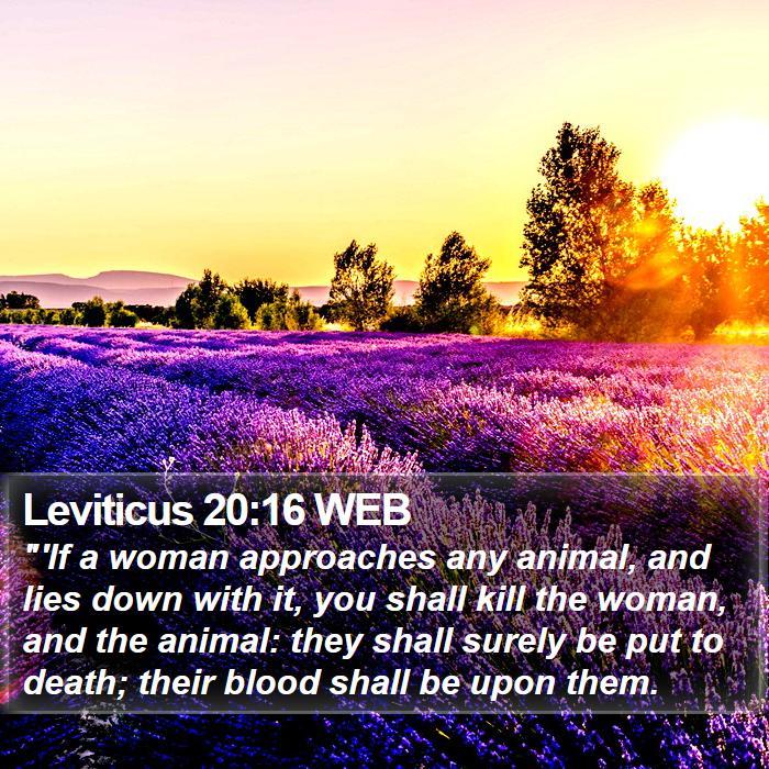 Leviticus 20:16 WEB Bible Study