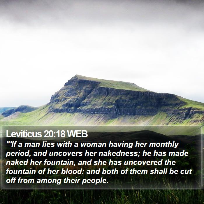 Leviticus 20:18 WEB Bible Study