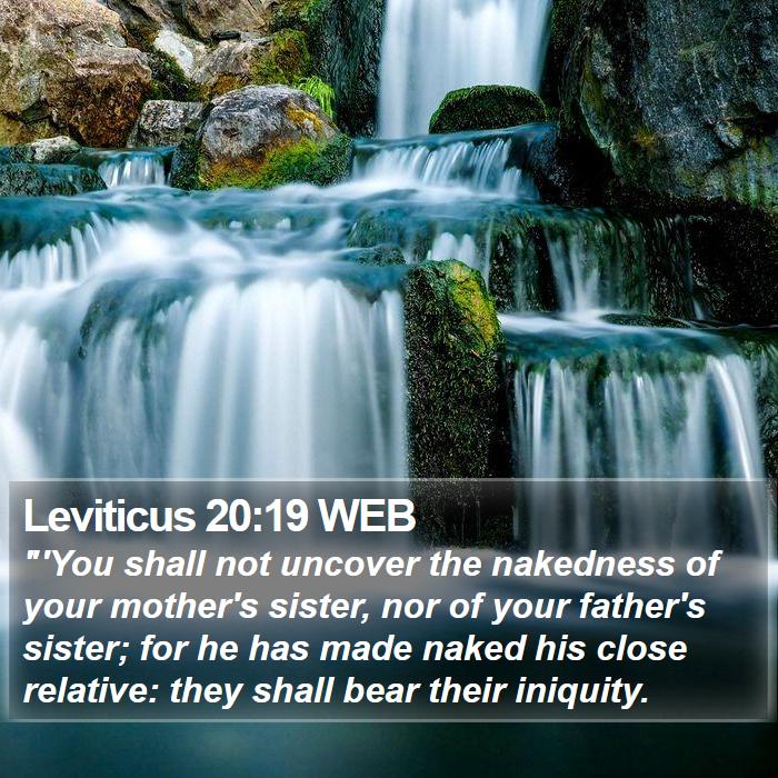 Leviticus 20:19 WEB Bible Study