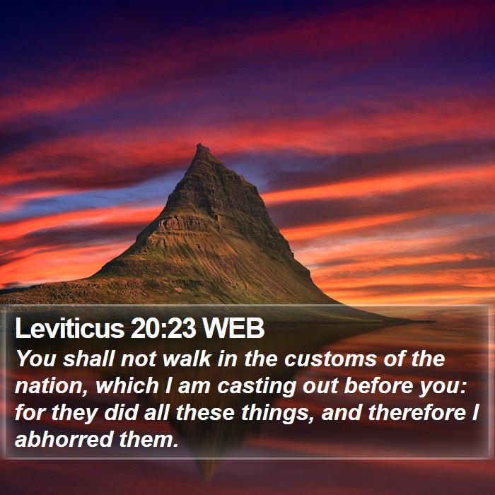 Leviticus 20:23 WEB Bible Study