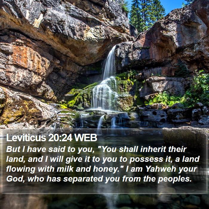 Leviticus 20:24 WEB Bible Study