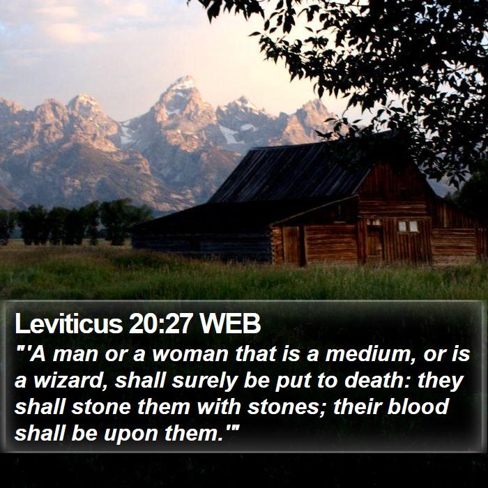 Leviticus 20:27 WEB Bible Study