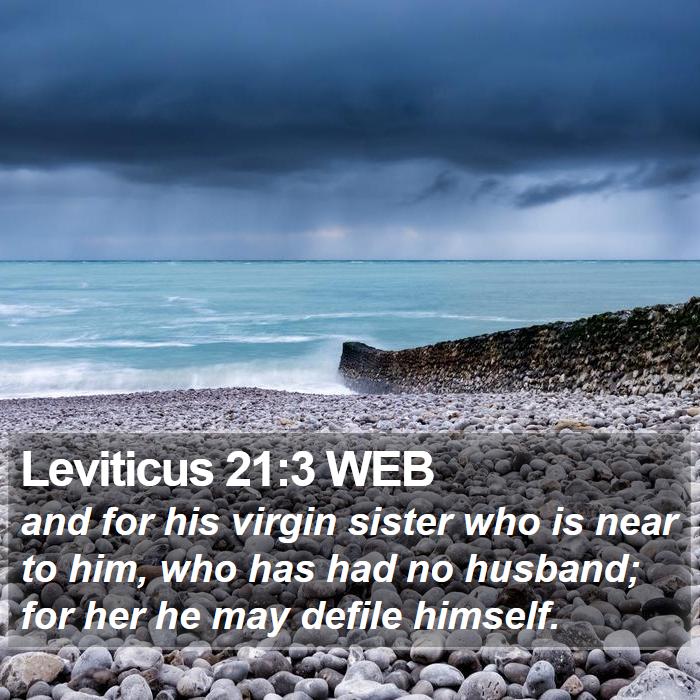 Leviticus 21:3 WEB Bible Study