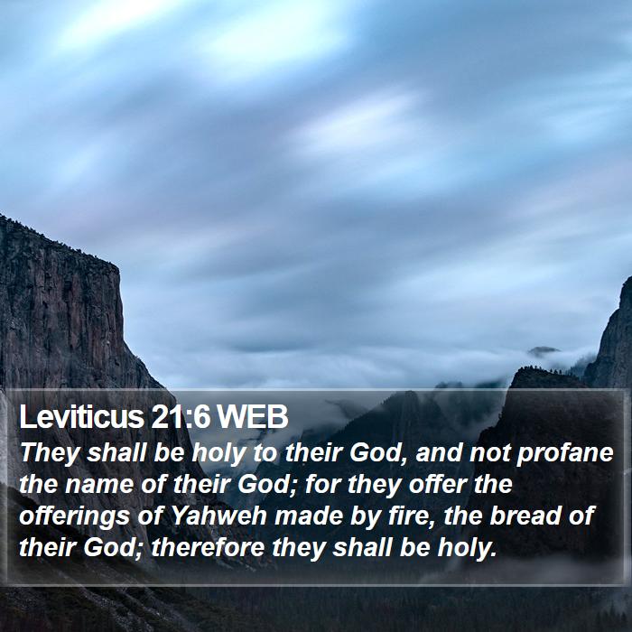 Leviticus 21:6 WEB Bible Study