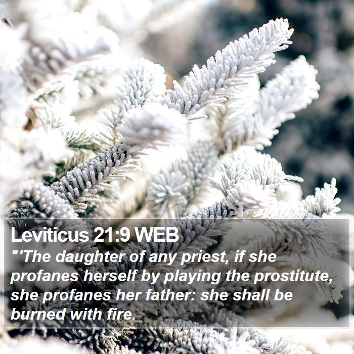 Leviticus 21:9 WEB Bible Study