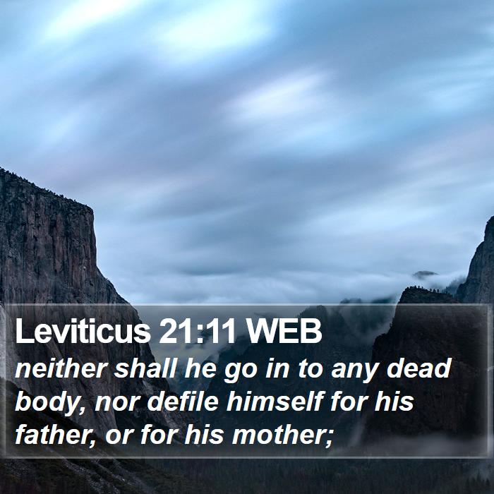 Leviticus 21:11 WEB Bible Study