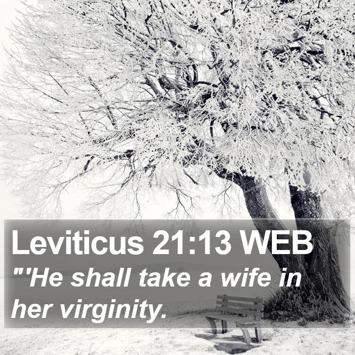 Leviticus 21:13 WEB Bible Study