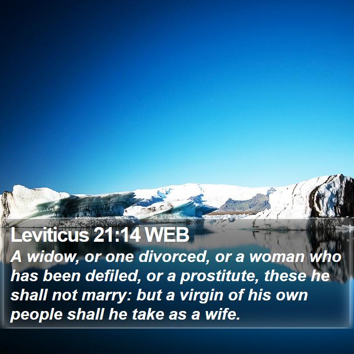 Leviticus 21:14 WEB Bible Study