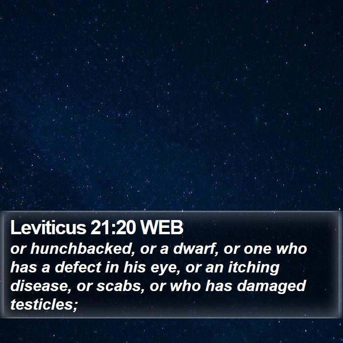 Leviticus 21:20 WEB Bible Study