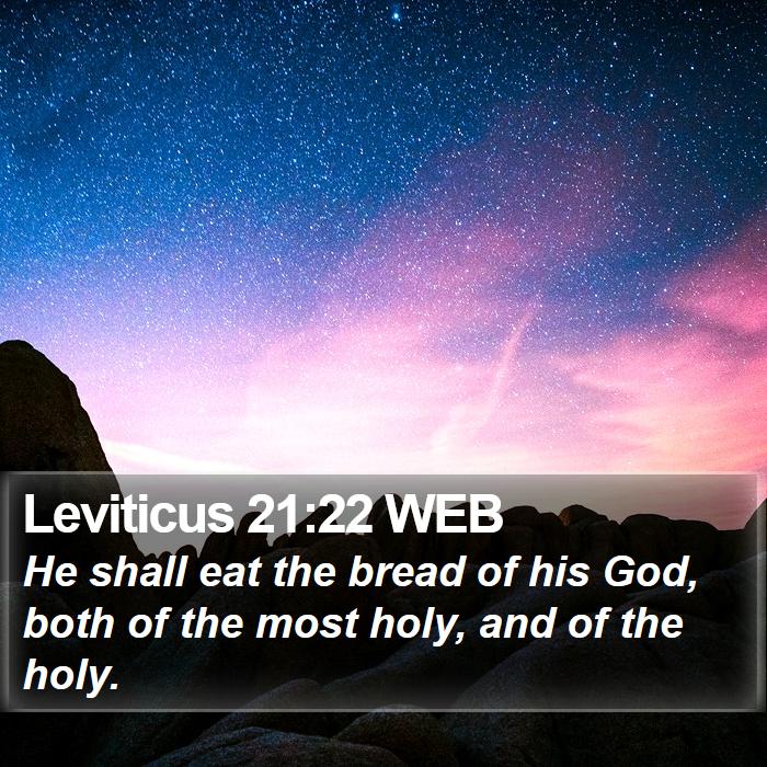 Leviticus 21:22 WEB Bible Study